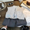 Children Sleeveless Vest and Shorts Set