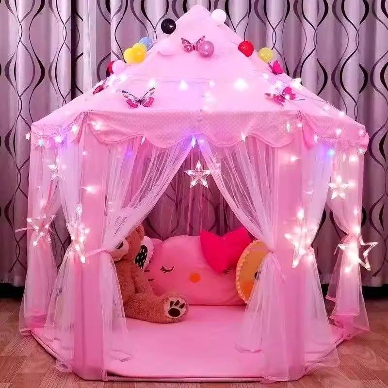 Hexagonal Children Play Tent with Mesh Windows