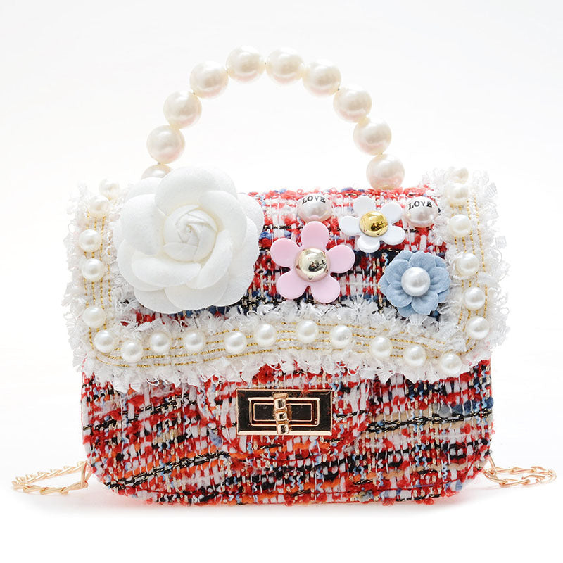 Korean Style Pearl Children Crossbody Bag