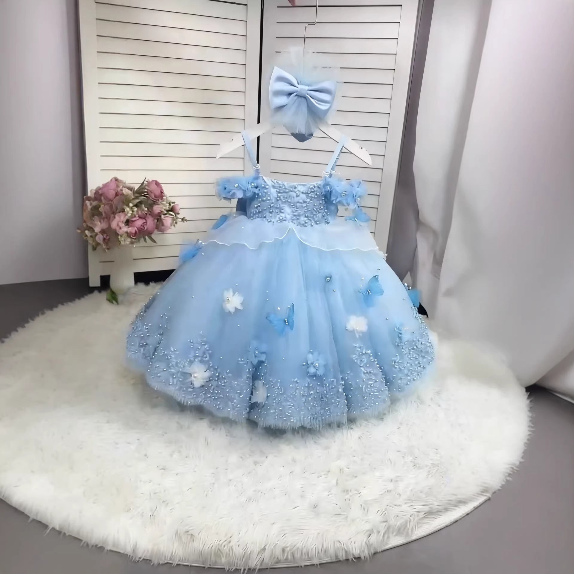 Lace puff skirt for children